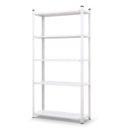 Стелаж металевий 170х75х30 см БІЛИЙ 5 полиць МІА-117 на кухню, у ванну, для квітів