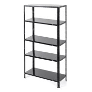 Стелаж металевий 170х75х30 см ЧОРНИЙ 5 полиць МІА-118 на кухню, у ванну, для квітів