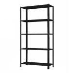 Стеллаж металлический 170х75х30 см ЧЕРНЫЙ 5 полок МИА-116 на кухню, в ванную, для цветов